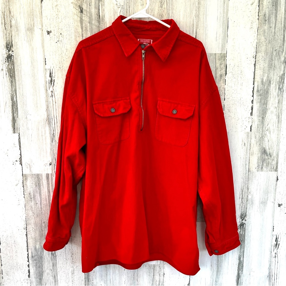 Marlboro Vintage Men’s 1/2 Zip Pullover Corduroy Sweater Size XXL 100% Cotton